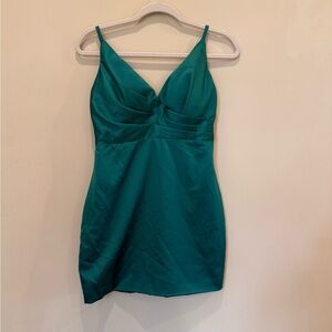 DO+BE Turquoise Satin Dress
